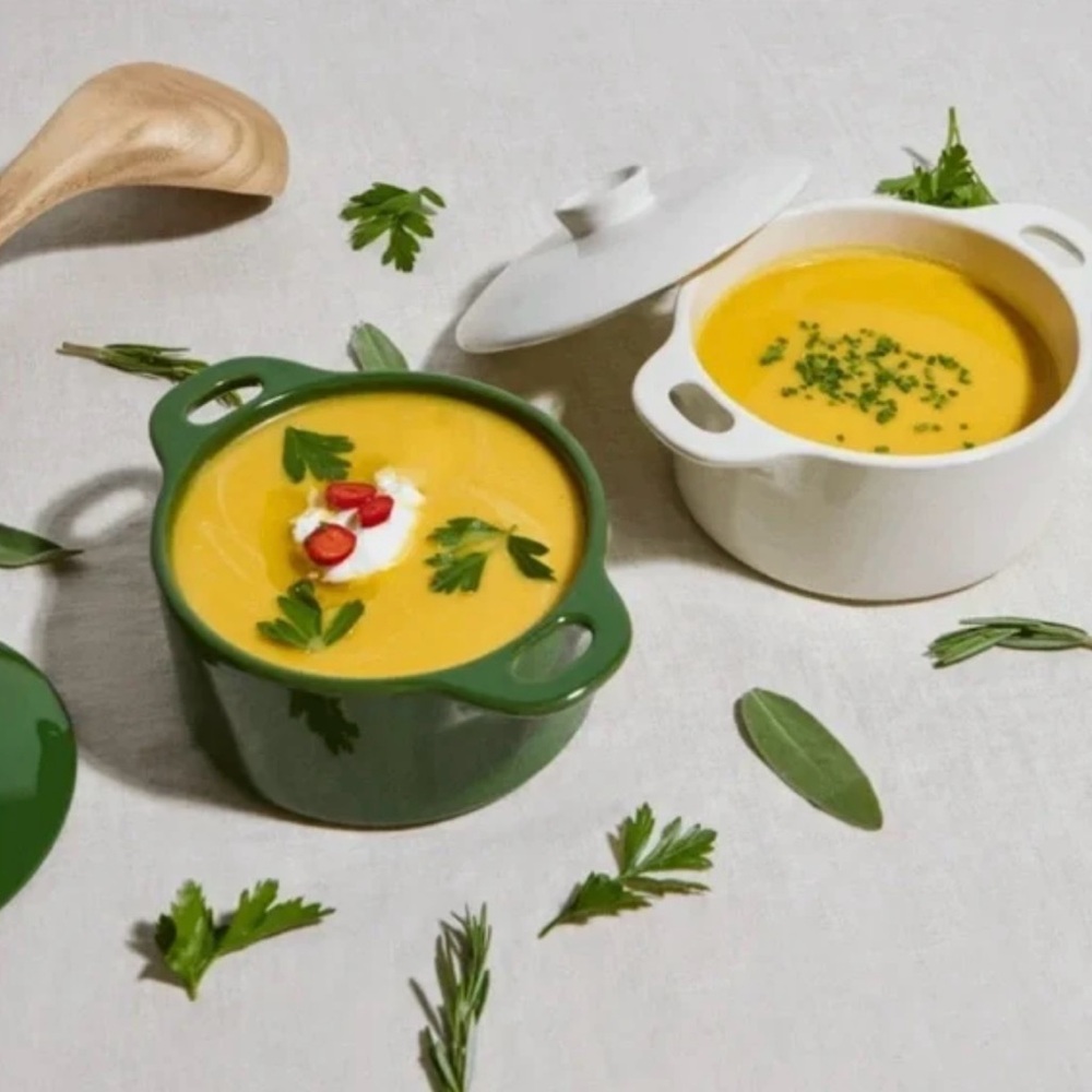 BROCC YOUR BODY Mini Round Ceramic Cocotte Set